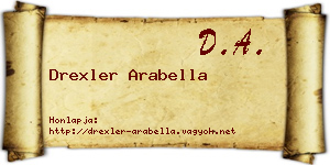 Drexler Arabella névjegykártya
